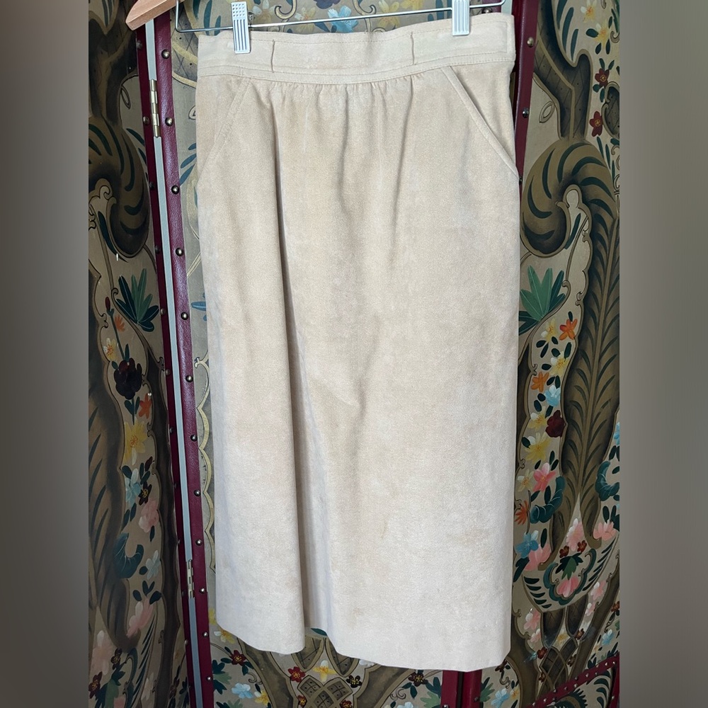 Samuel Robert by Peter Hatsi Androu Suede Skirt